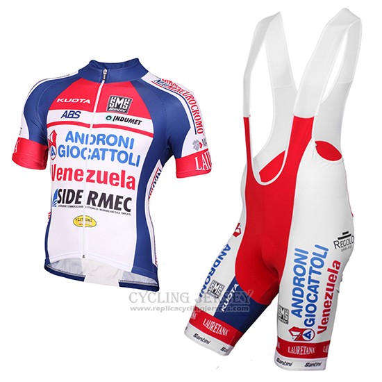 2015 Cycling Jersey Androni Giocattoli White Short Sleeve and Bib Short